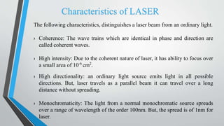 Characteristics of laser light discount