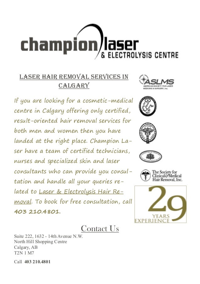 Get Laser & Electrolysis Hair Removal Services In Calgary