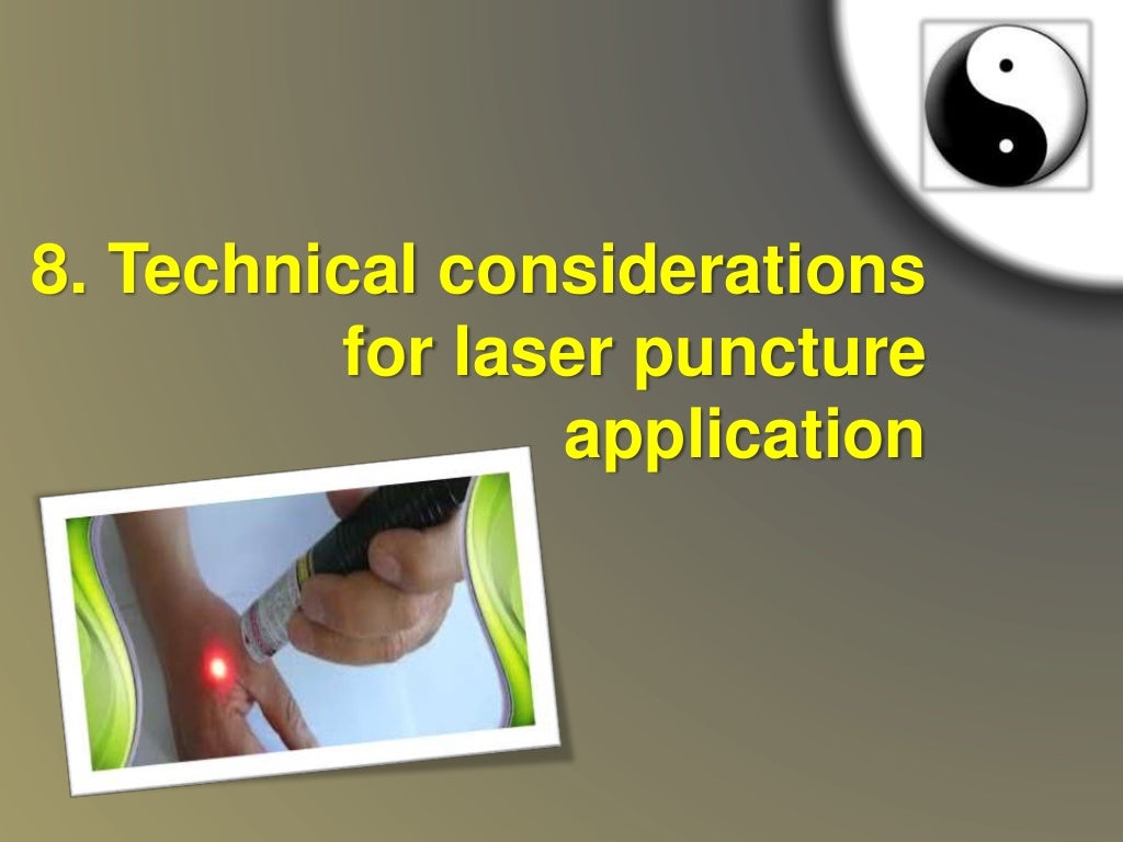 Laser acupuncture Practical guidelines