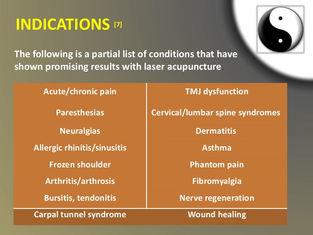Laser acupuncture Practical guidelines