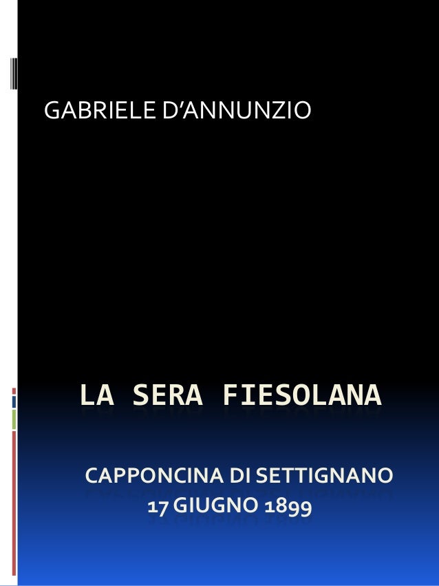 La sera fiesolana