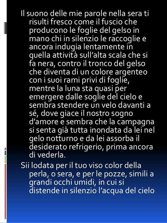 La sera fiesolana