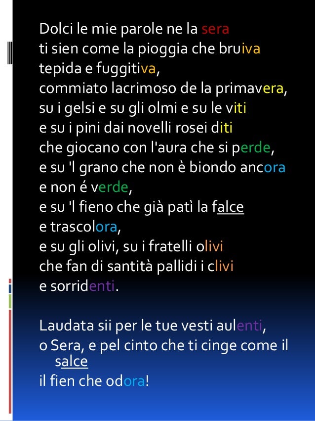 La sera fiesolana