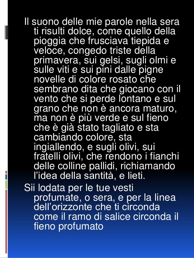 La sera fiesolana