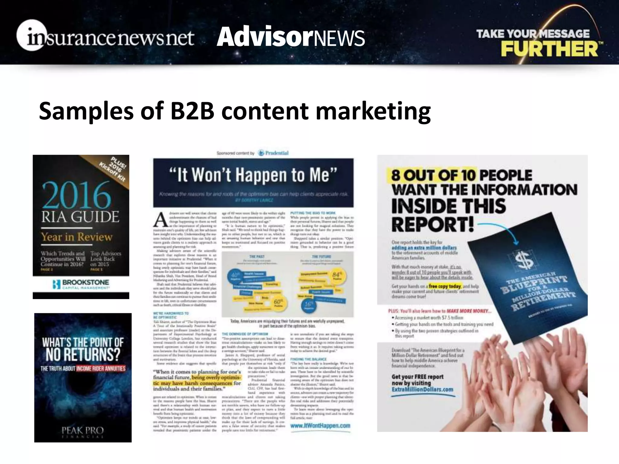 Samples of B2B content marketing
 