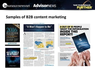 Samples of B2B content marketing
 