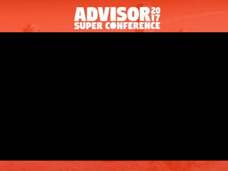  Attract your ideal
prospects automatically
 Read clients inner thoughts
to build deeper, more
meaningful connections
instantly
 Unleash a never-ending
flood of referrals without
ever asking for them
 Transform yourself into the
most sought-after advisor
in your area
 Become the only viable
solution to financial
problems in your clients’
minds
ONLY $1,495 $495PER TICKET
Use promo code 495Laser at www.advisorsuperconference.com
 