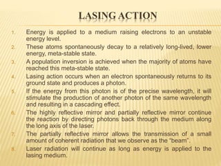 Basic Idea of Laser by deepika gupta | PPSX