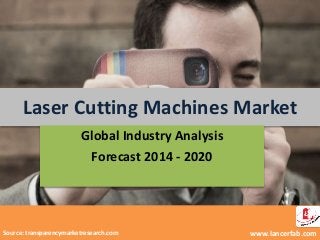 Laser Cutting Machines Market
www.lancerfab.com
Global Industry Analysis
Forecast 2014 - 2020
Source: transparencymarketresearch.com
 
