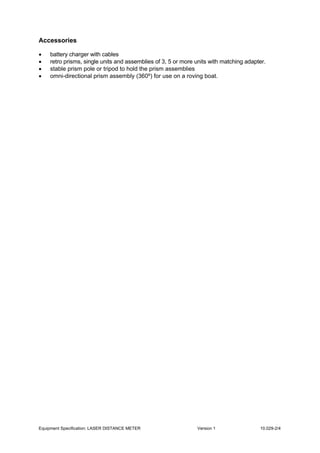 Digital Distance Meter Laser Types Specifications.pdf Laser distance meter | PDF