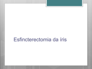 Esfincterectomia da íris
 