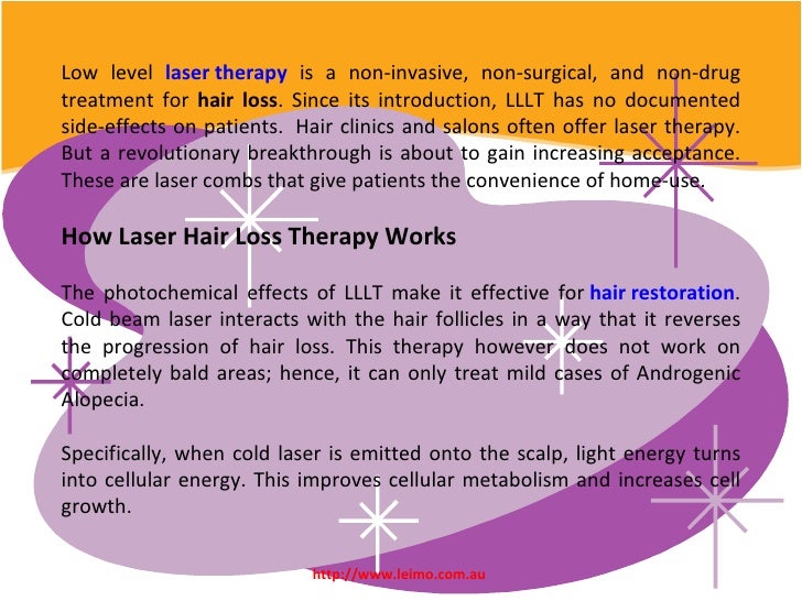 Laser hair loss therapy