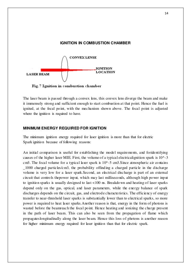 Laser ignition report