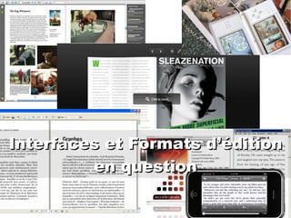 Interfaces et Formats d’édition en question 