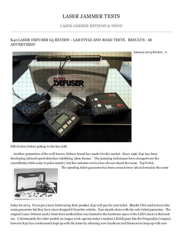 K40 Laser Defuser Laser Jammer Test