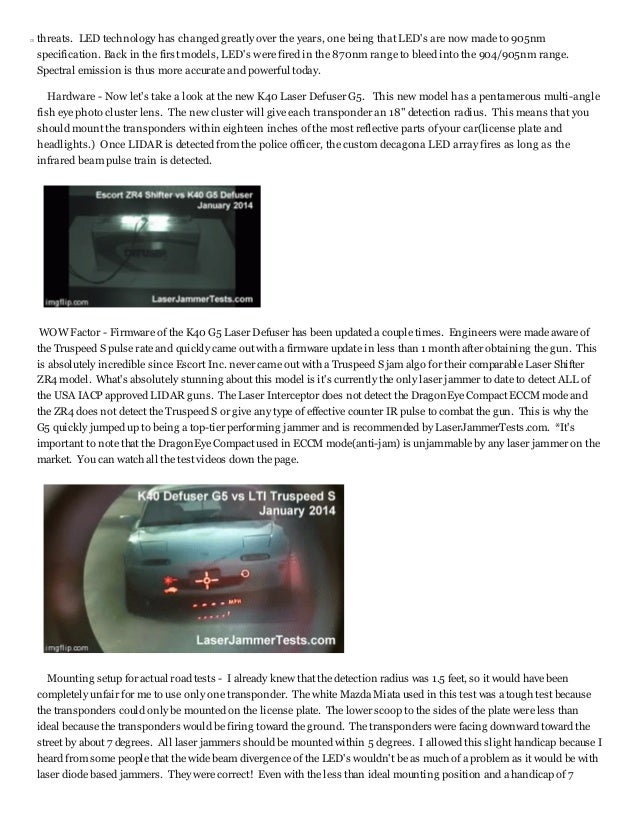 K40 Laser Defuser Laser Jammer Test