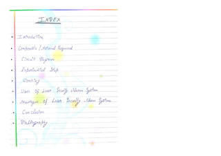 Laser light Security System Physics Investigatory Project Class 12 CBSE