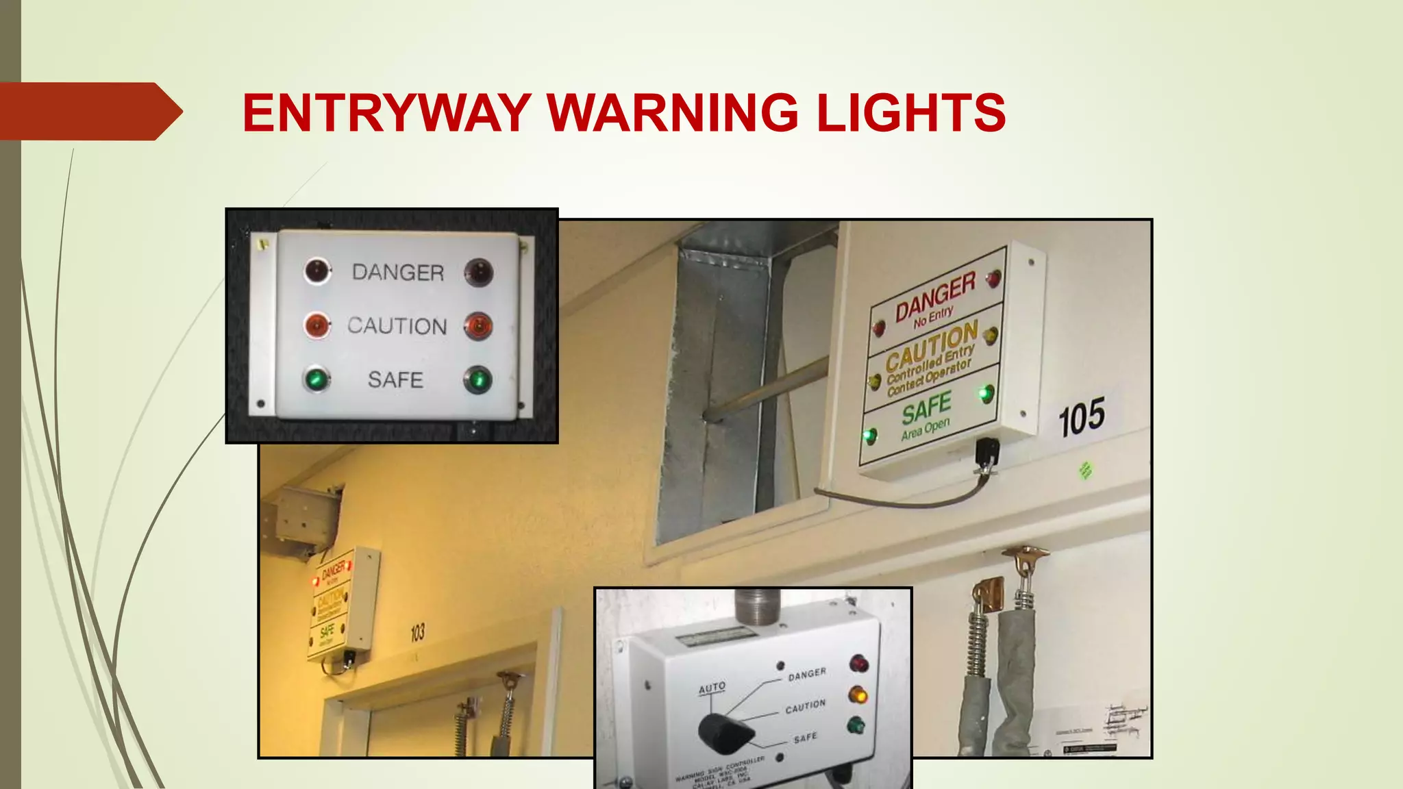 ENTRYWAY WARNING LIGHTS
 