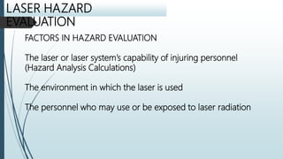 Laser safety & Laser Hazard - ایمنی لیزر و خطرات لیزر | PPTX