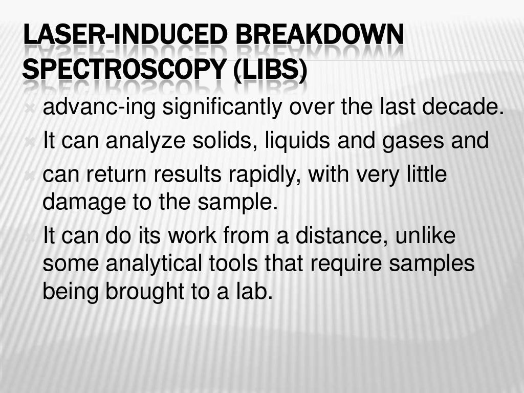 Laser spectroscopy