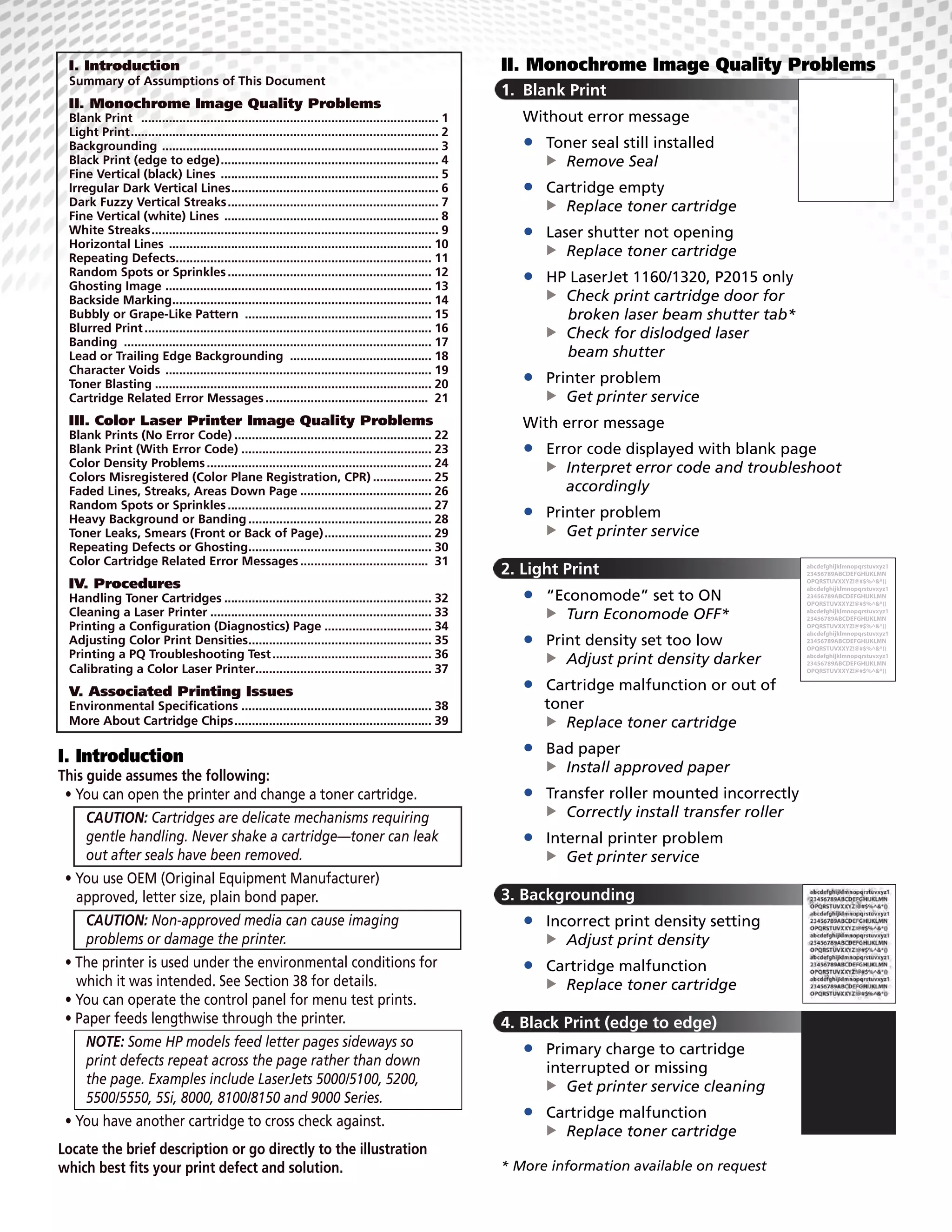 Laser trouble shooting guide | PDF