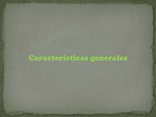 Características generales
 
