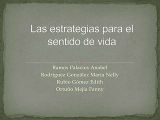 Ramos Palacios Anabel
Rodríguez González María Nelly
      Rubio Gómez Edith
      Ortuño Mejía Fanny
 