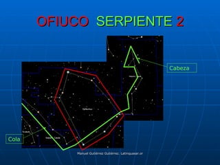 OFIUCO SERPIENTE 2


                                                                    Cabeza




Cola

           Manuel Gutiérrez Gutiérrez. Latinquasar.org. Salamanca (España)
 
