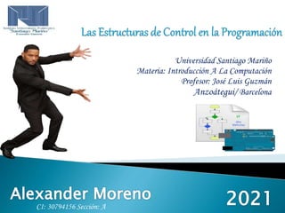 Universidad Santiago Mariño
Materia: Introducción A La Computación
Profesor: José Luis Guzmán
Anzoátegui/ Barcelona
CI: 30794156 Sección: A
 