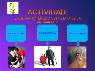 NO SE NECESITAN CUIDADOS FÍSICOS TIEMPO LIBRE PARA DEDICARLO A  LA FAMILIA NO SE DETERIORA NI LA VISTA NI EL OÍDO 