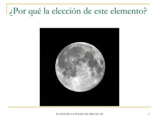 ¿Por qué la elección de este elemento? 