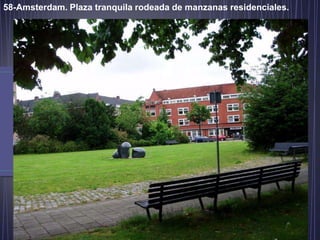 58-Amsterdam. Plaza tranquila rodeada de manzanas residenciales.
 