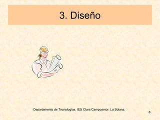 Departamento de Tecnologías. IES Clara Campoamor. La Solana.
8
3. Diseño
 