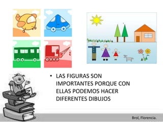 • LAS FIGURAS SON 
IMPORTANTES PORQUE CON 
ELLAS PODEMOS HACER 
DIFERENTES DIBUJOS 
Brol, Florencia. 
