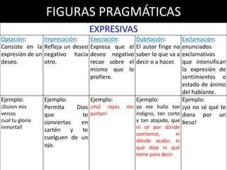 FIGURAS SEMÁNTICAS
POR SUSTITUCIÓN
Antonomasia:
consiste en reemplazar un nombre propio
por una expresión.
Énfasis:
Permite emplear una palabra o una
expresión referido a un elemento que se
acompaña por lo general de señales
externas.
Ejemplo:
la Ciudad Eterna por Roma
Ejemplo:
¡qué amigo de sus amigos!
 