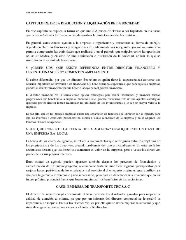 Las Finanzas Y El Director Financiero