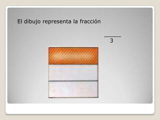 El dibujo representa la fracción
_____
3
 