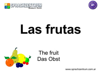 Las frutas The fruit Das Obst www.sprachzentrum.com.ar 