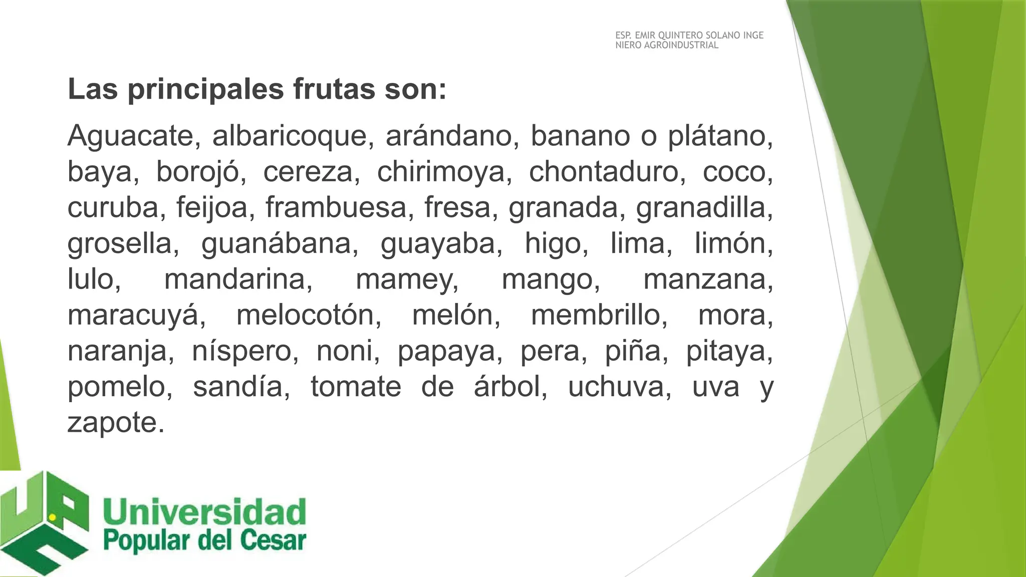 LAS FRUTAS y FISIOLOGIA.pptx Definición bajó norma técnica | PPTX