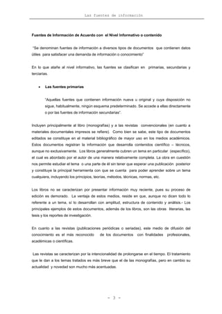 Las fuentes de informaciòn proyecto mgb | PDF