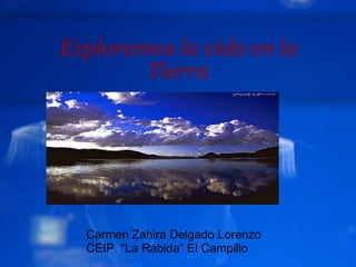 Exploramos la vida en la Tierra Carmen Zahira Delgado Lorenzo CEIP. “La Rábida” El Campillo 