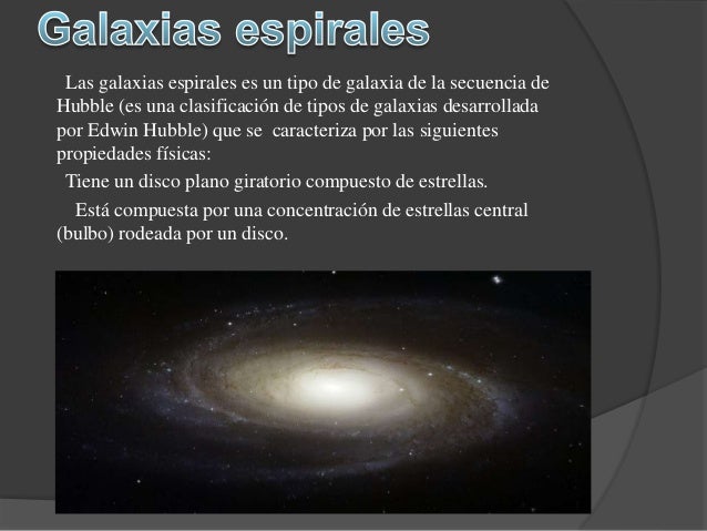Las galaxias y sus tipos.