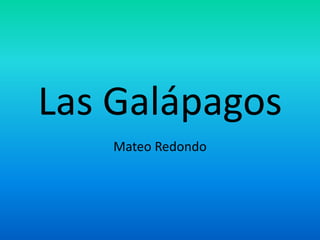 Las Galápagos
Mateo Redondo
 