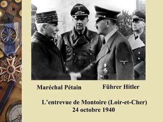 Maréchal Pétain Führer Hitler L’entrevue de Montoire (Loir-et-Cher) 24 octobre 1940  