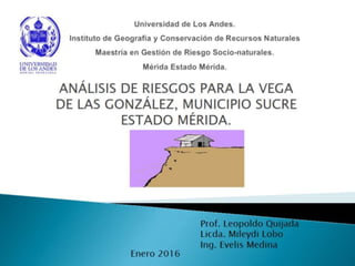 Análisis de Riesgos en el Poblado de Las González_Mérida_Venezuela