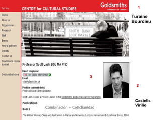 Turaine Bourdieu Castells Virilio 1 2 3 Combinación + Cotidianidad