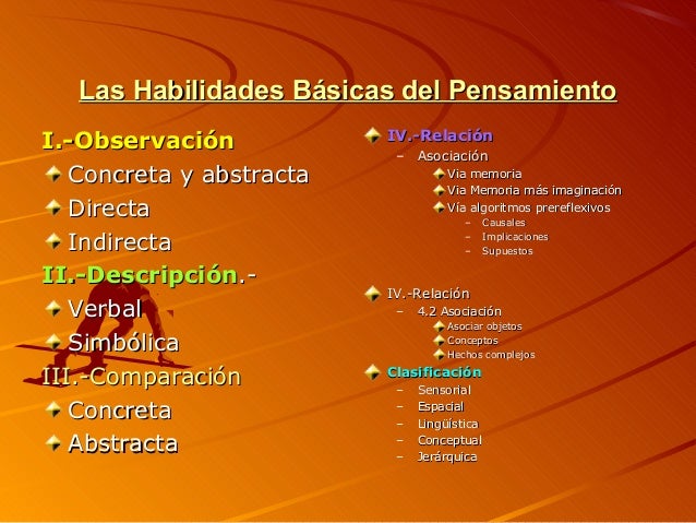 Las habilidades del pensamiento