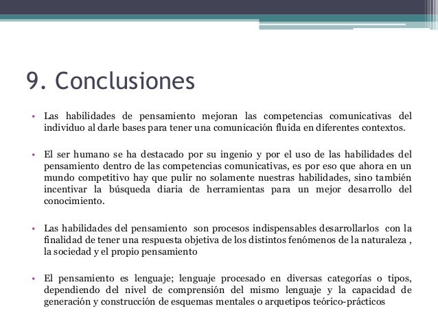 Las habilidades de pensamiento y su importancia en el