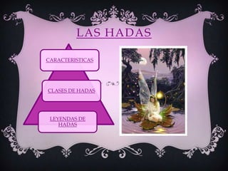 LAS HADAS

CARACTERISTICAS




CLASES DE HADAS




 LEYENDAS DE
    HADAS
 