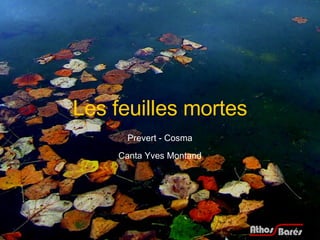 Prevert - Cosma Canta Yves Montand Les feuilles mortes 